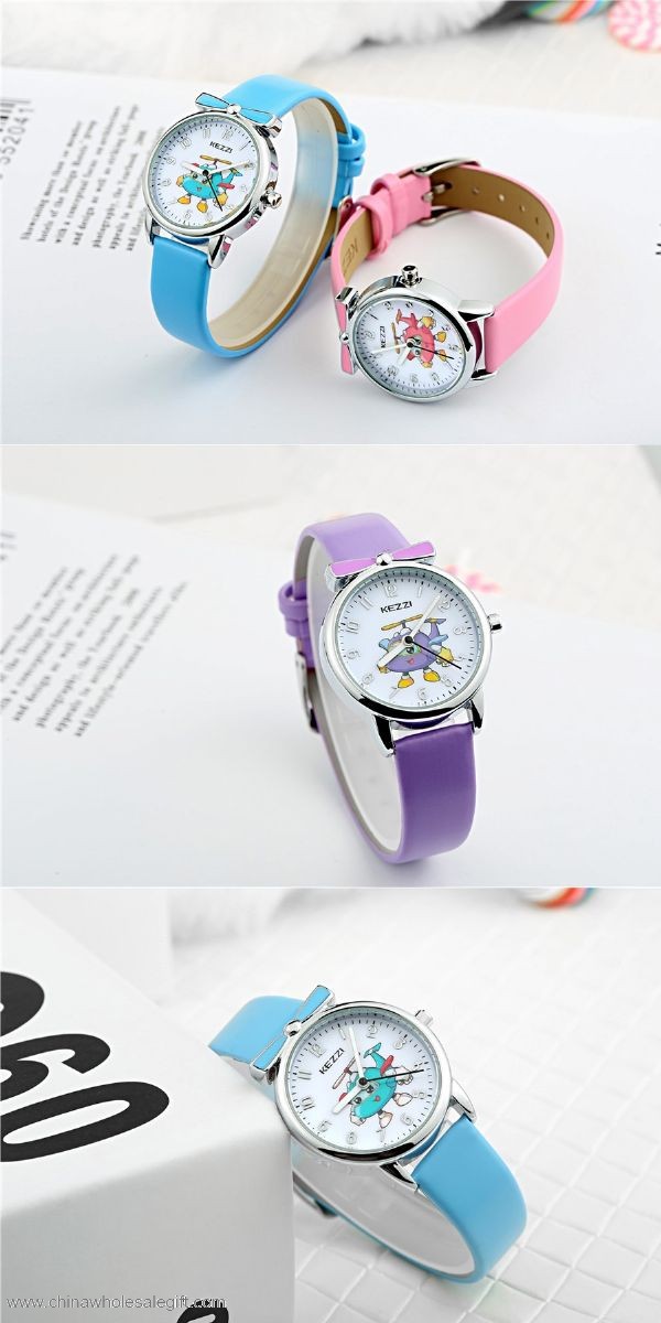 Children Casual Quartz Watch With Leather Band