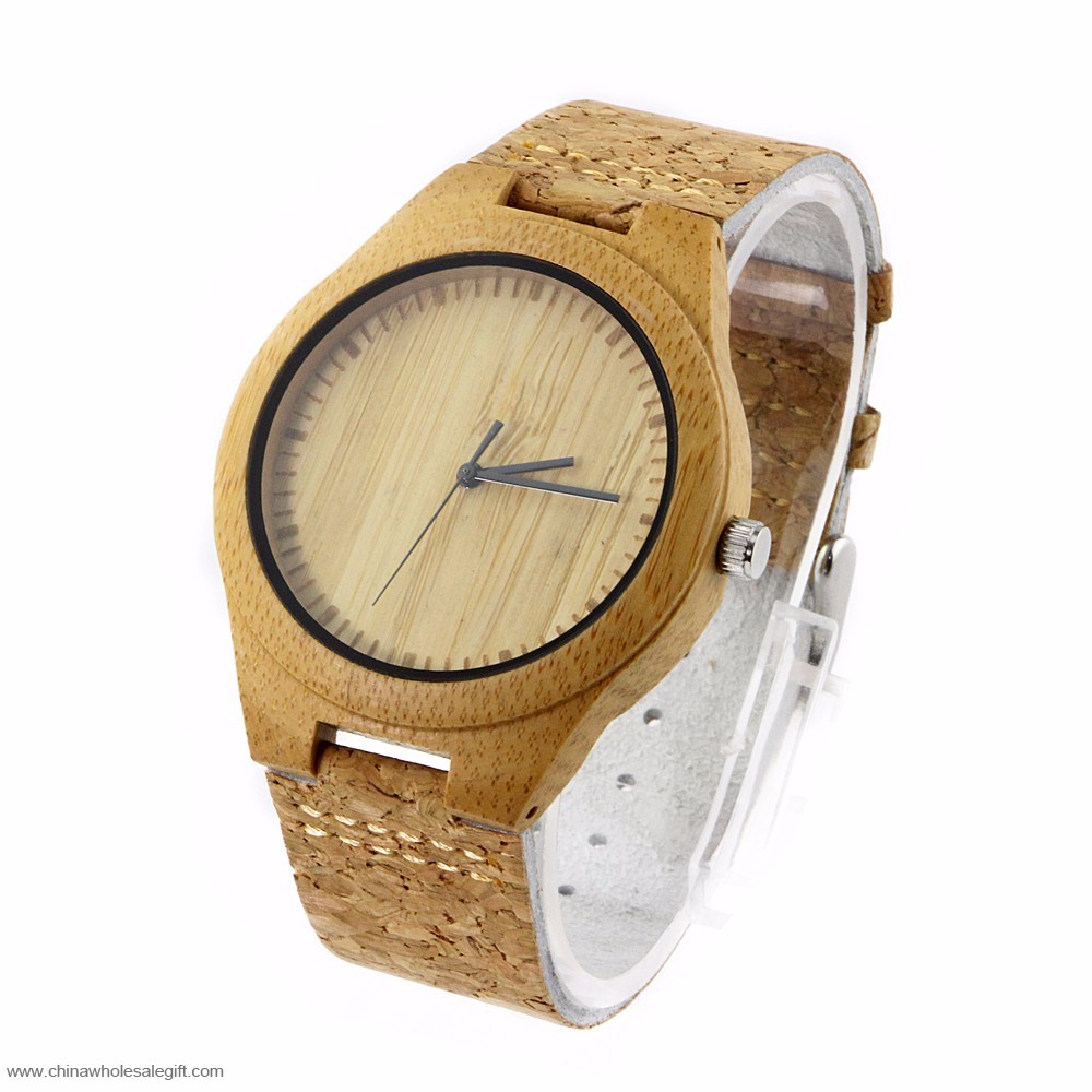Reloj de Corcho de Madera de Bamboo