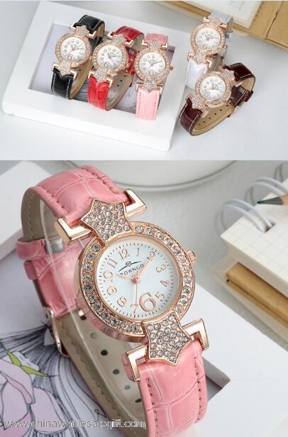  Náramkové hodinky Luxusní Kožený Popruh 