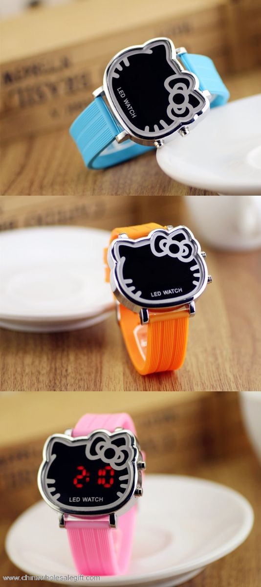 Hello Kitty Cartoon LED Watches 