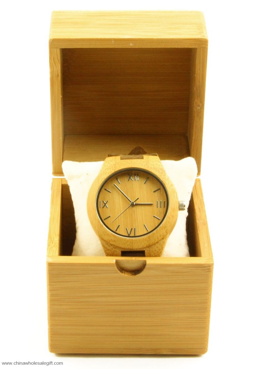 Wood Watch Box Avec Oreiller 