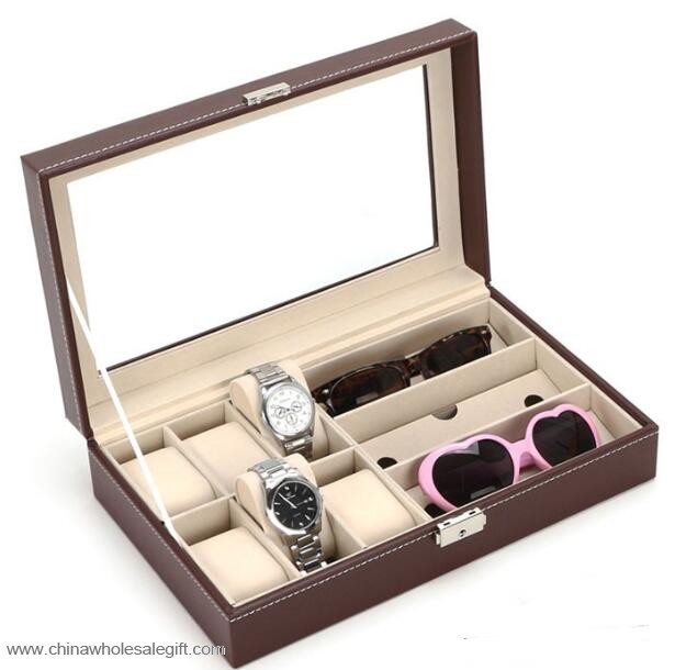 caixa de relógio e óculos multi-funcional