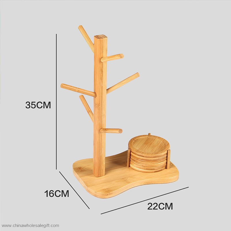 bambu hängare rack med mats