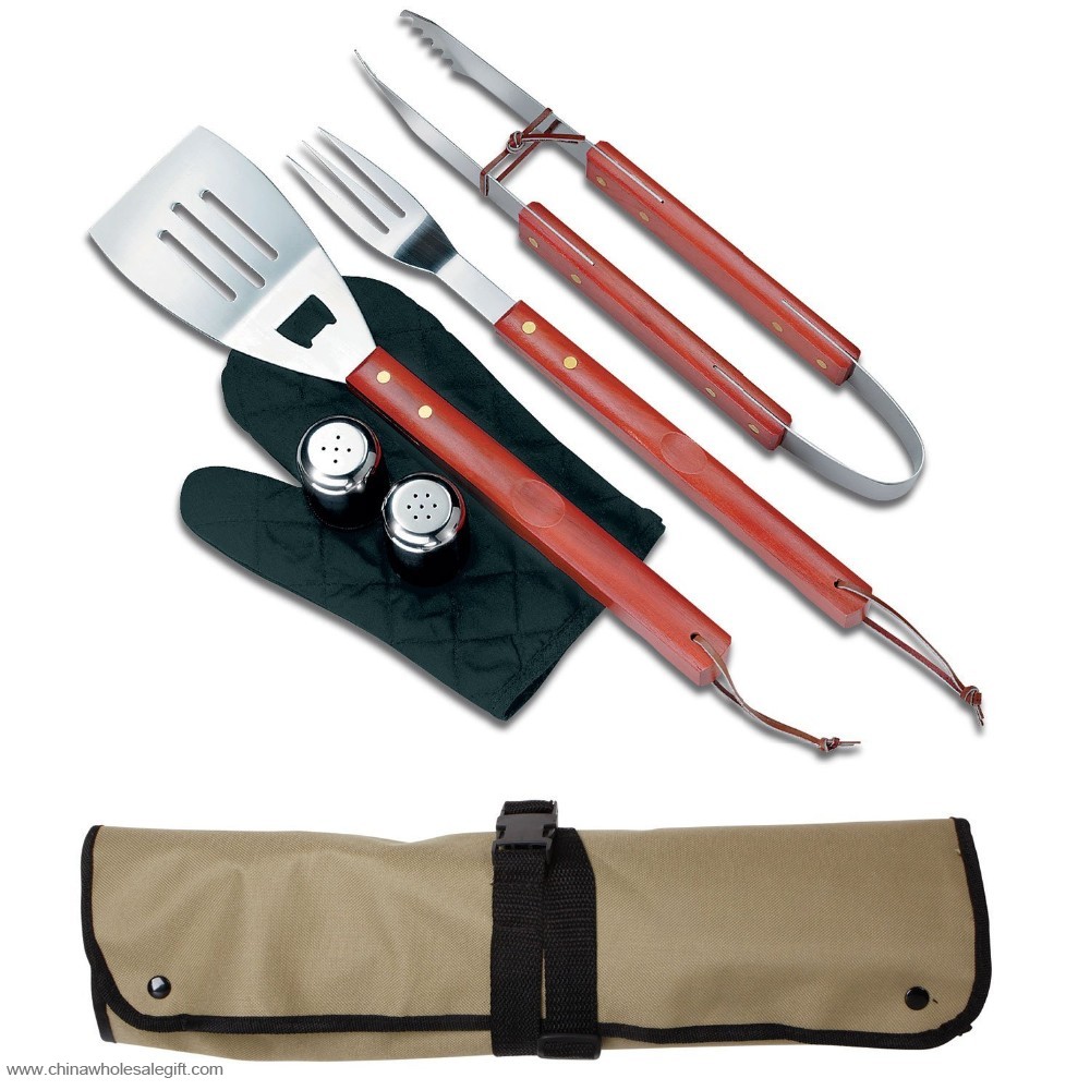 7-teiliges Outdoor BBQ Schürze Utensil Set