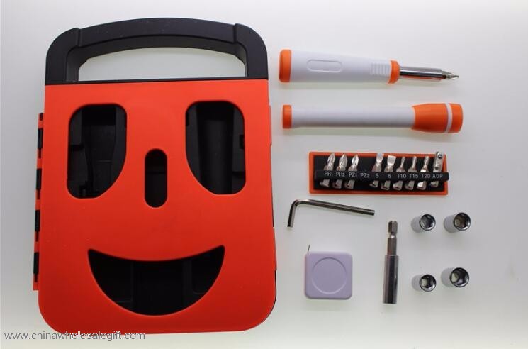 22pcs Gift tools set with smile face case